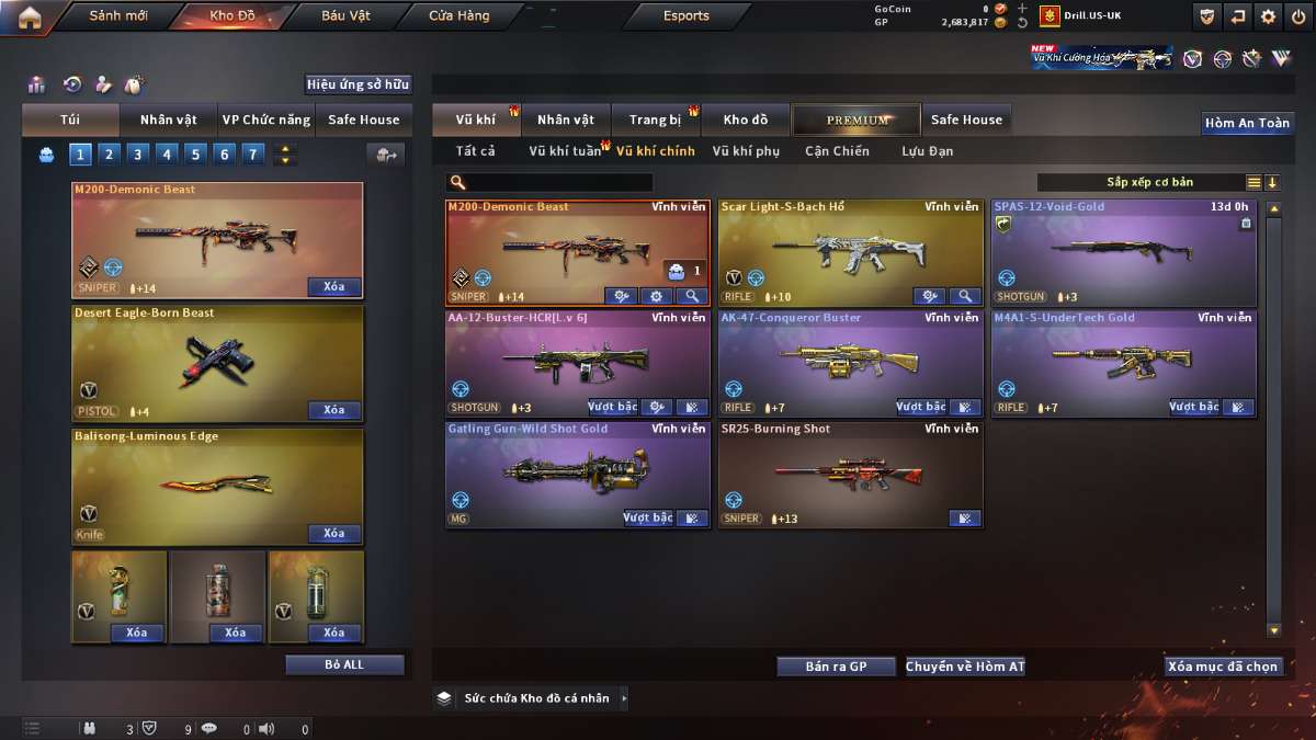 shop acc cf uy tin gia re